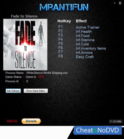 Fade to Silence  Trainer +7 v1.0.1622 {MrAntiFun}