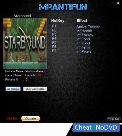 Starbound  Trainer +6 v1.3.4 32bit {MrAntiFun}