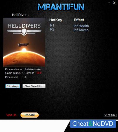 Helldivers  Trainer +2 v07.11.2018 64bit {MrAntiFun}