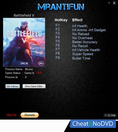 Battlefield 5  Trainer +10 v22820 {MrAntiFun}