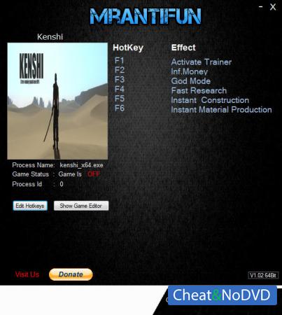 Kenshi  Trainer +5 v0.99.16 64bit {MrAntiFun}