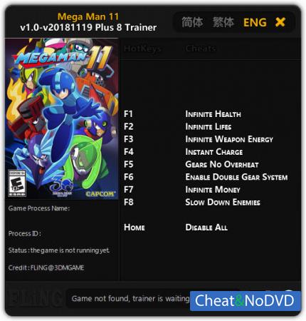 Mega Man 11  Trainer +8 v2018.11.19 {FLiNG}