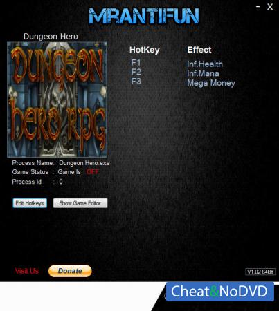 Dungeon Hero  Trainer +3 v01.12.2018{MrAntiFun}