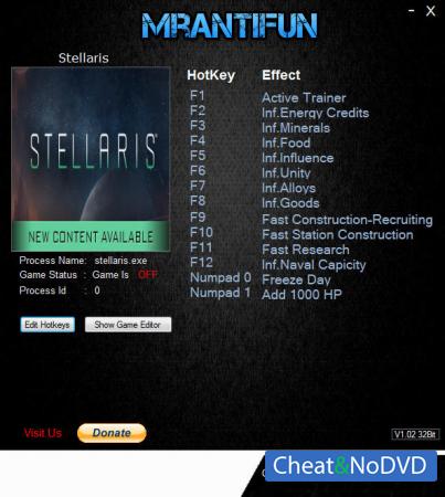 Stellaris  Trainer +14 v2.2.1 {MrAntiFun}