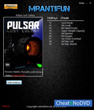 PULSAR: Lost Colony  Trainer +9 v20.3 Beta {MrAntiFun}