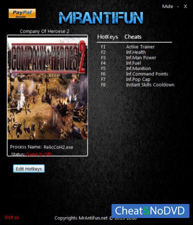 Company of Heroes 2  Trainer +7 v4.0.0.23028 {MrAntiFun}