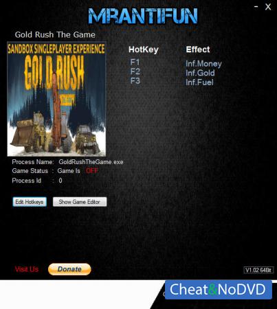 Gold Rush: The Game  Trainer +3 v1.5.1.11204 {MrAntiFun}