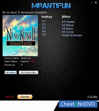 Ni No Kuni 2: Revenant Kingdom  Trainer +5 v3.00 {MrAntiFun}