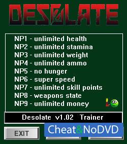 Desolate  Trainer +9 v1.02 {dR.oLLe}