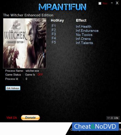 The Witcher  Trainer +5 v29.12.2018 {MrAntiFun}