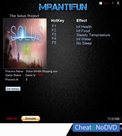 The Solus Project  Trainer +5 v1.13 {MrAntiFun}