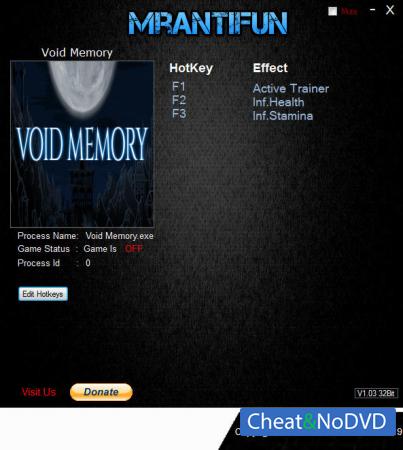 Void Memory  Trainer +2 v.181229A {MrAntiFun}