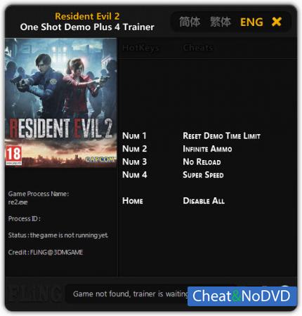 Resident Evil 2 Remake  Trainer +4 1-Shot Demo {FLiNG}