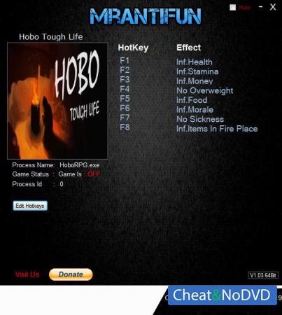 Hobo: Tough Life  Trainer +8 v0.52.005 {MrAntiFun}