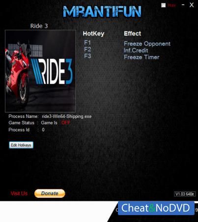 Ride 3  Trainer +3 v14.01.2018 {MrAntiFun}