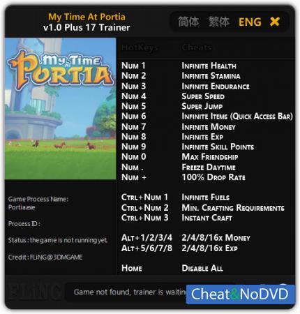 My Time at Portia  Trainer +17 Updated 2019.01.15 {FLiNG}