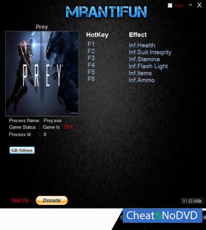 Prey 2017  Trainer +6 v17.01.2019 {MrAntiFun}