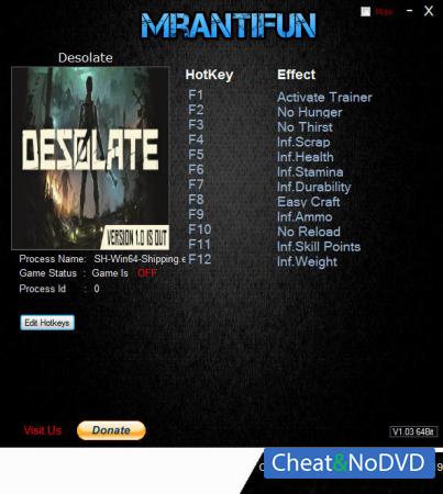 Desolate  Trainer +11 v1.1 {MrAntiFun}