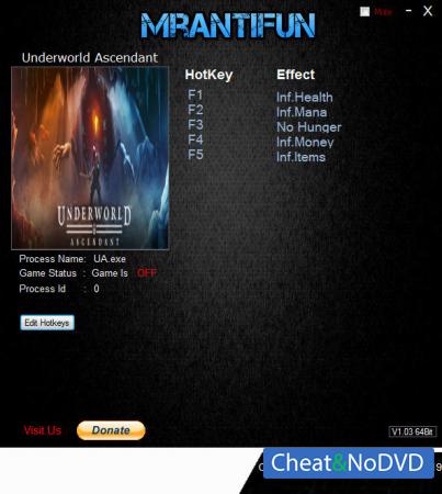 Underworld Ascendant  Trainer +5 v0.3.31346 {MrAntiFun}