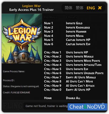 Legion War  Trainer +16 Early Access Update 2019.01.24 {FLiNG}