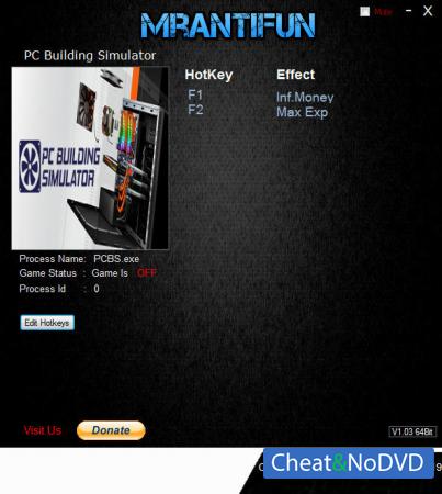 PC Building Simulator  Trainer +2 v1.00 {MrAntiFun}