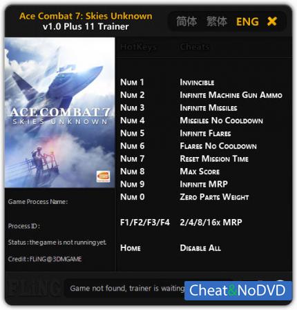 Ace Combat 7: Skies Unknown  Trainer +11 v1.0 {FLiNG} 