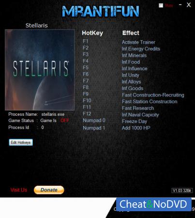 Stellaris  Trainer +14 v2.2.4 {MrAntiFun}