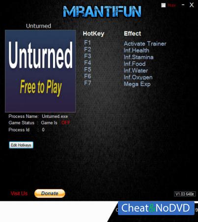 Unturned  Trainer +6 v3.29.2.1 {MrAntiFun}