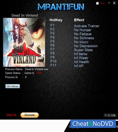 Dead In Vinland  Trainer +9 v1.03 {MrAntiFun}