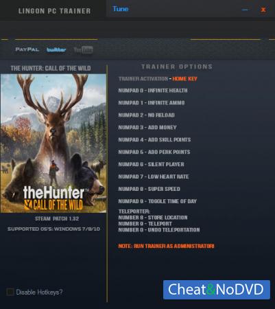 theHunter: Call of the Wild  Trainer +12 v1.32 {LinGon}