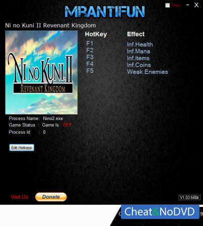 Ni No Kuni 2: Revenant Kingdom  Trainer +5 v4.00 {MrAntiFun}