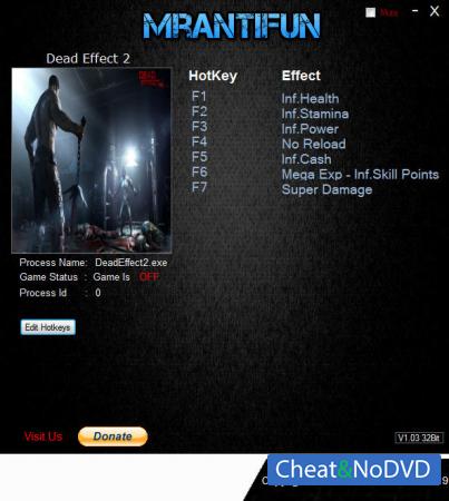 Dead Effect 2  Trainer +8 v190401 {MrAntiFun}