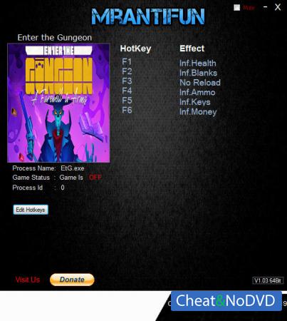 Enter the Gungeon  Trainer +6 v2.1.3 {MrAntiFun}