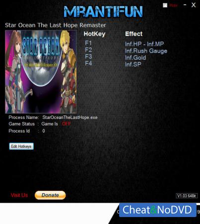 Star Ocean: The Last Hope 4K and Full HD Remaster  Trainer +5 v11.04.2019 {MrAntiFun}