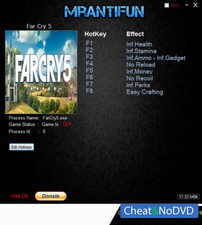 Far Cry 5  Trainer +9 v1.012 {MrAntiFun}