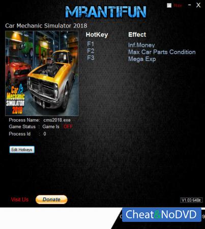 Car Mechanic Simulator 2018  Trainer +3 v1.6.0 {MrAntiFun}