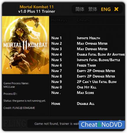 Mortal Kombat 11  Trainer +11 v1.0 {FLiNG}