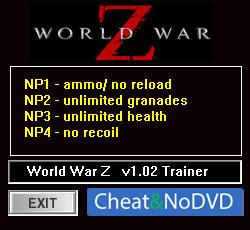 World War Z  Trainer +4 v1.02 {dR.oLLe}