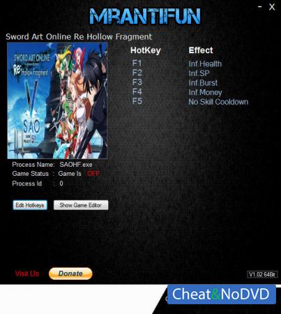 Sword Art Online: Hollow Fragment  Trainer +5 v1.00 {MrAntiFun}