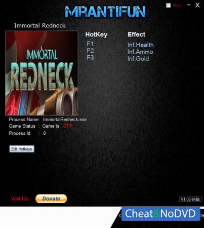 Immortal Redneck  Trainer +3 v1.3.4 {MrAntiFun}