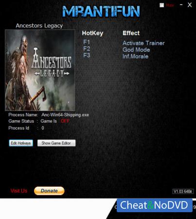 Ancestors Legacy  Trainer +6 v61394 {MrAntiFun}