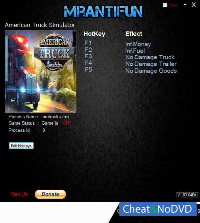 American Truck Simulator  Trainer +5 v1.34.0.5 {MrAntiFun}