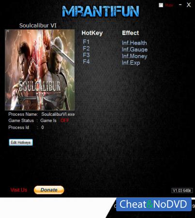 Soulcalibur VI  Trainer +4 v1.40.00 {MrAntiFun}