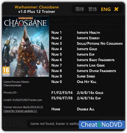 Warhammer: Chaosbane  Trainer +12 v1.0 {FLiNG} 