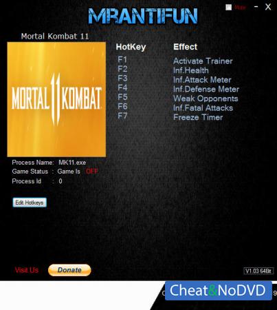 Mortal Kombat 11  Trainer +6 v1.02 {MrAntiFun}