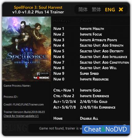 SpellForce 3: Soul Harvest  Trainer +14 v1.02 {FLiNG}
