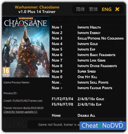 Warhammer: Chaosbane  Trainer +14 v1.0 {FLiNG}