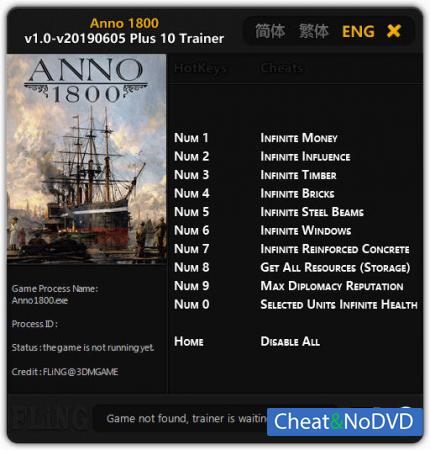 Anno 1800  Trainer +10 v05.06.2019 {FLiNG}