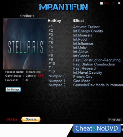 Stellaris  Trainer +15 v2.3.0 {MrAntiFun}