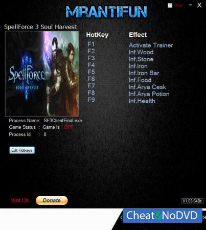 SpellForce 3: Soul Harvest  Trainer +8 v1.0.2 {MrAntiFun}